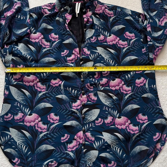 Anthropologie Long Sleeve Floral Sheer Blouse - Picture 10 of 11